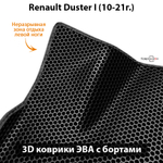 Передние автомобильные коврики ЭВА с бортами для Renault Duster I (10-15г.) дорестайлинг