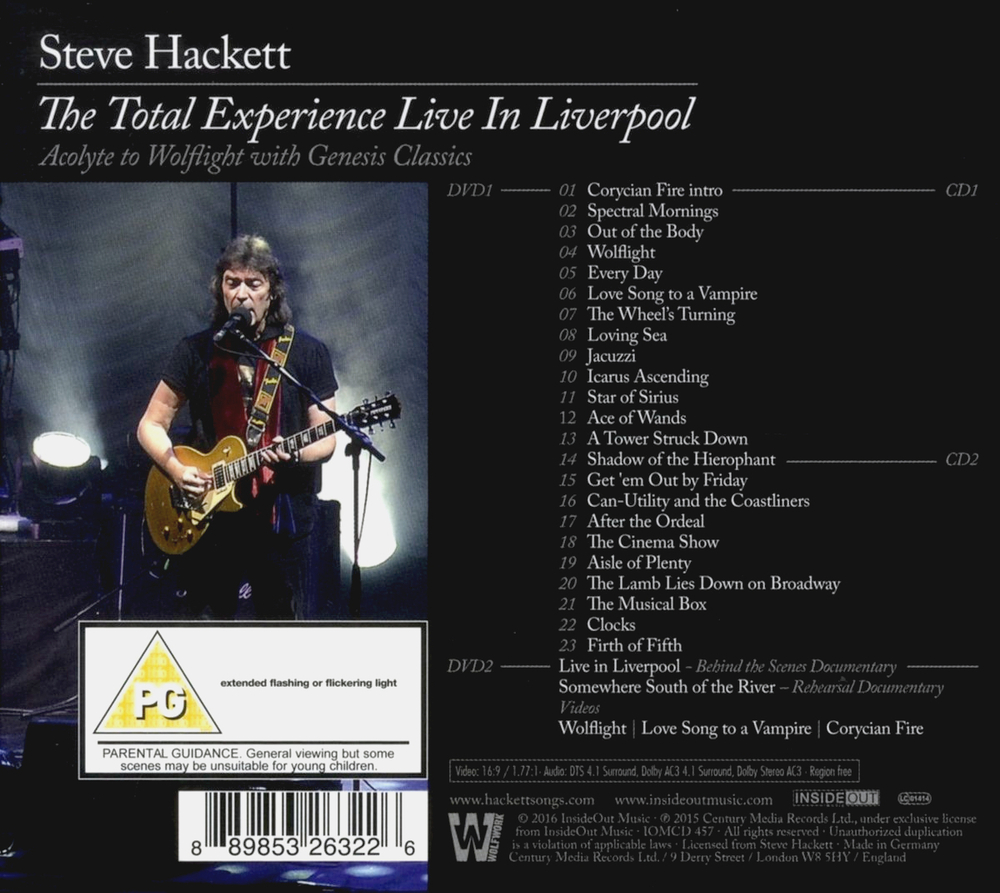 Steve Hackett / The Total Experience - Live In Liverpool (2CD+2DVD)