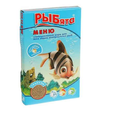 РЫБята МЕНЮ гранулы для всех рыб, коробка, 30гр
