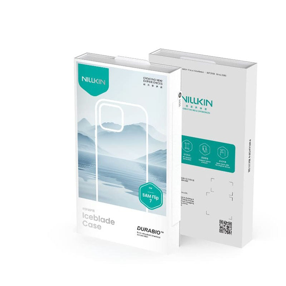 Чехол прозрачный тонированный от Nillkin на Samsung Galaxy Flip 7, серия Iceblade Case