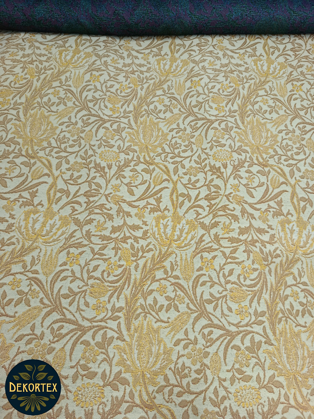 Мебельная ткань гобелен на отрез "Золотая лирика" (ширина 160 см) цена за п/метр