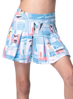 Детская теннисная юбка Lucky in Love Girls Linen Nouveau - multicolor