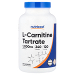 Nutricost, L-карнитин тартрат, 240 капсул (500 мг на капсулу)