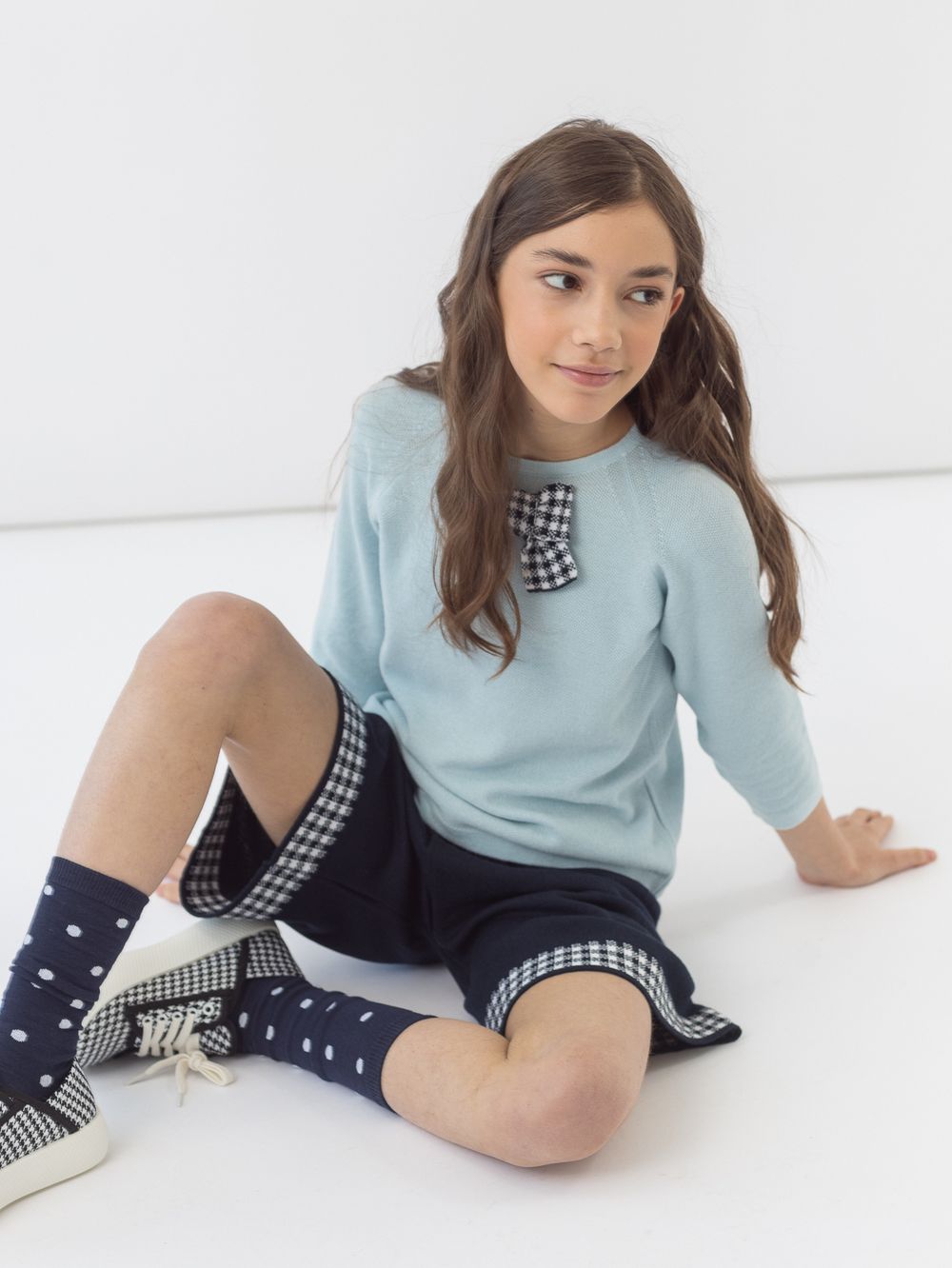 Джемпер голубой для девочки арт. AT824-1