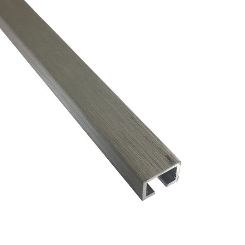 Фриз "браш" 10*7мм "DO-3" 3м Серебро мат. П-обр. анод. алюм.