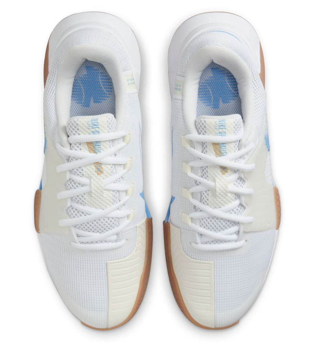 Женские теннисные кроссовки Nike Zoom GP Challenge 1 - white/light blue/sail/gum light brown