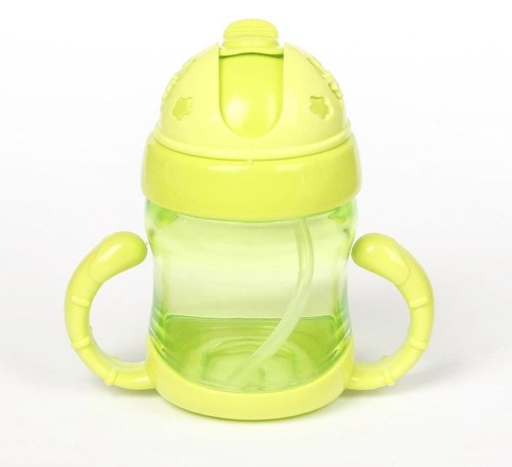 Поильник детский с трубочкой, 200 мл, от 9 мес., цвета МИКС 2793165