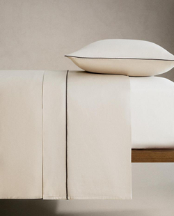 ZARA HOME САТИНОВЫЙ ПОДОДЕЯЛЬНИК, СЕРЫЙ