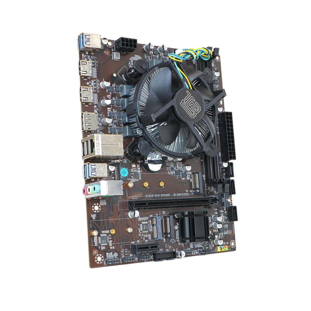 Материнская плата с процессором BaseTech H510M, Socket1200, i3-10105, mATX, Retail, Socket1200, Intel UHD Graphics 630, 2xDDR4, PCIe3.0, 2xM.2, GLAN, M.2 WiFi, 6xUSB2, 6xUSB3, 2xHDMI, DP, кулер CPU (BT-H510M-10105)