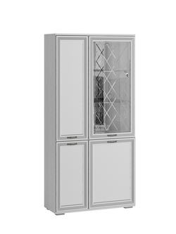 Шкаф с полками и витриной Ливорно ЛШ-6, ясень