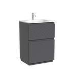 Тумба напольная SANCOS Folk Floor, 590х445х850, c двумя ящиками оснащенными доводчиками, Grey soft, арт.FL60FGS