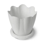 Горшок Эдельвейс с поддоном 1,5л мрамор