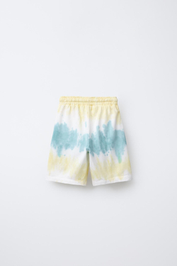 ZARA ШОРТЫ-ДЖОГГЕРЫ С ПРИНТОМ ТАЙ-ДАЙ, РАЗНОЦВЕТНЫЙ