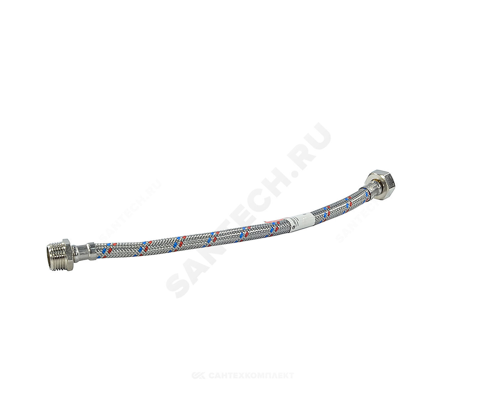 Подводка гибкая для воды нержавеющая оплетка 1/2" г-ш L=2м AQUALINE 01436