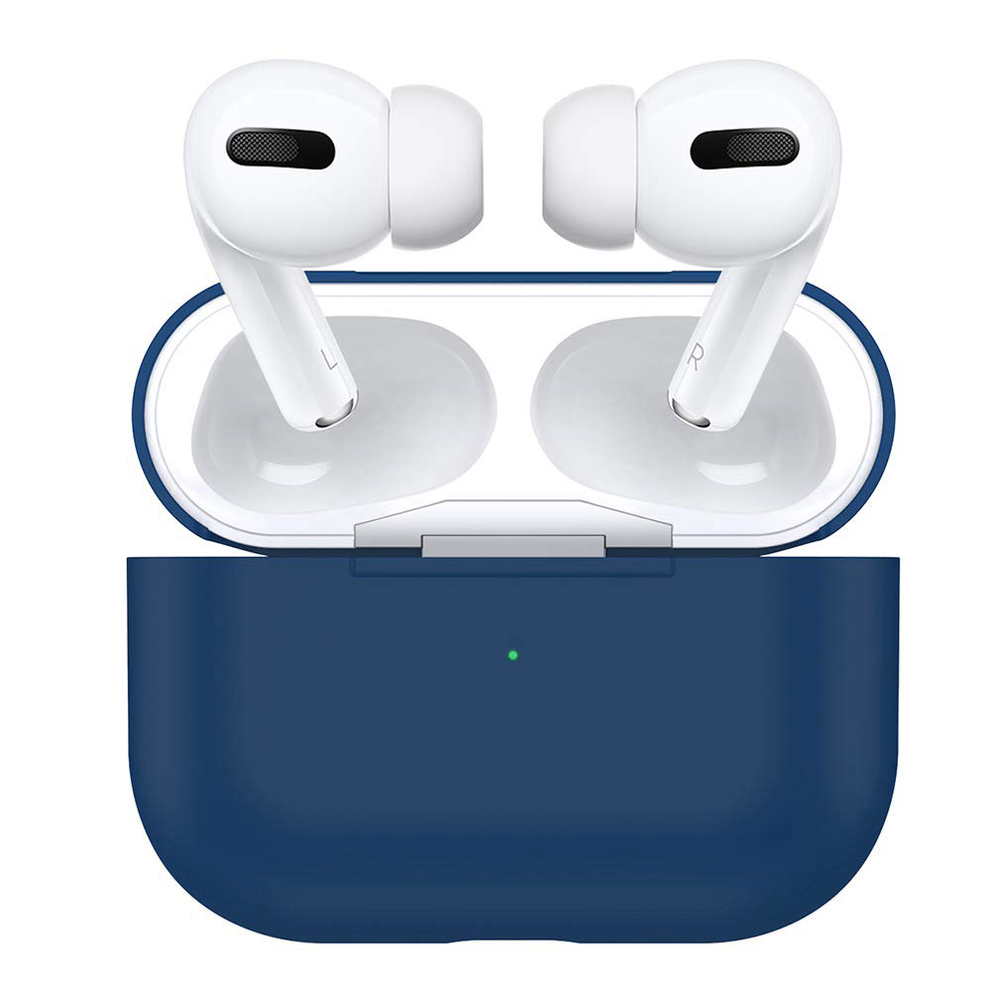Чехол КАРТОФАН для Apple AirPods Pro (арт. AIRPRO-SLIM-SILICON-BLUE)