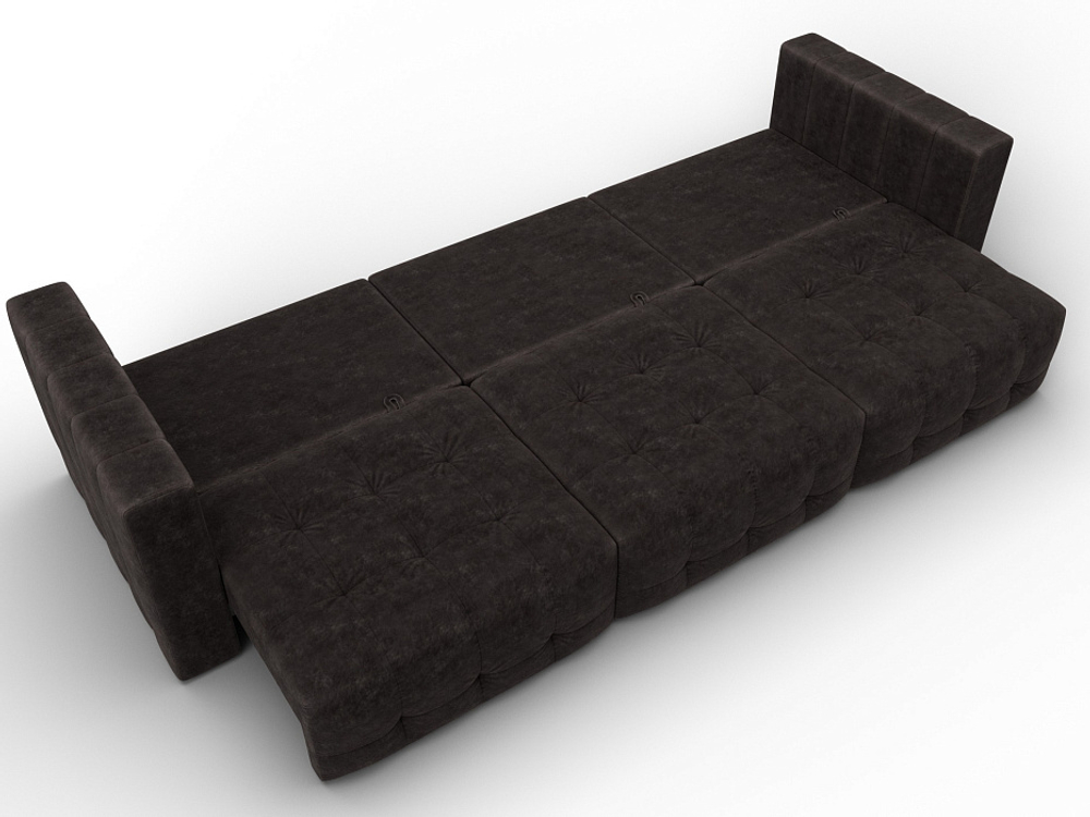 Диван прямой Лига-052 НПБ Лонг, BRUT 17 ВЕЛЮР коричневый