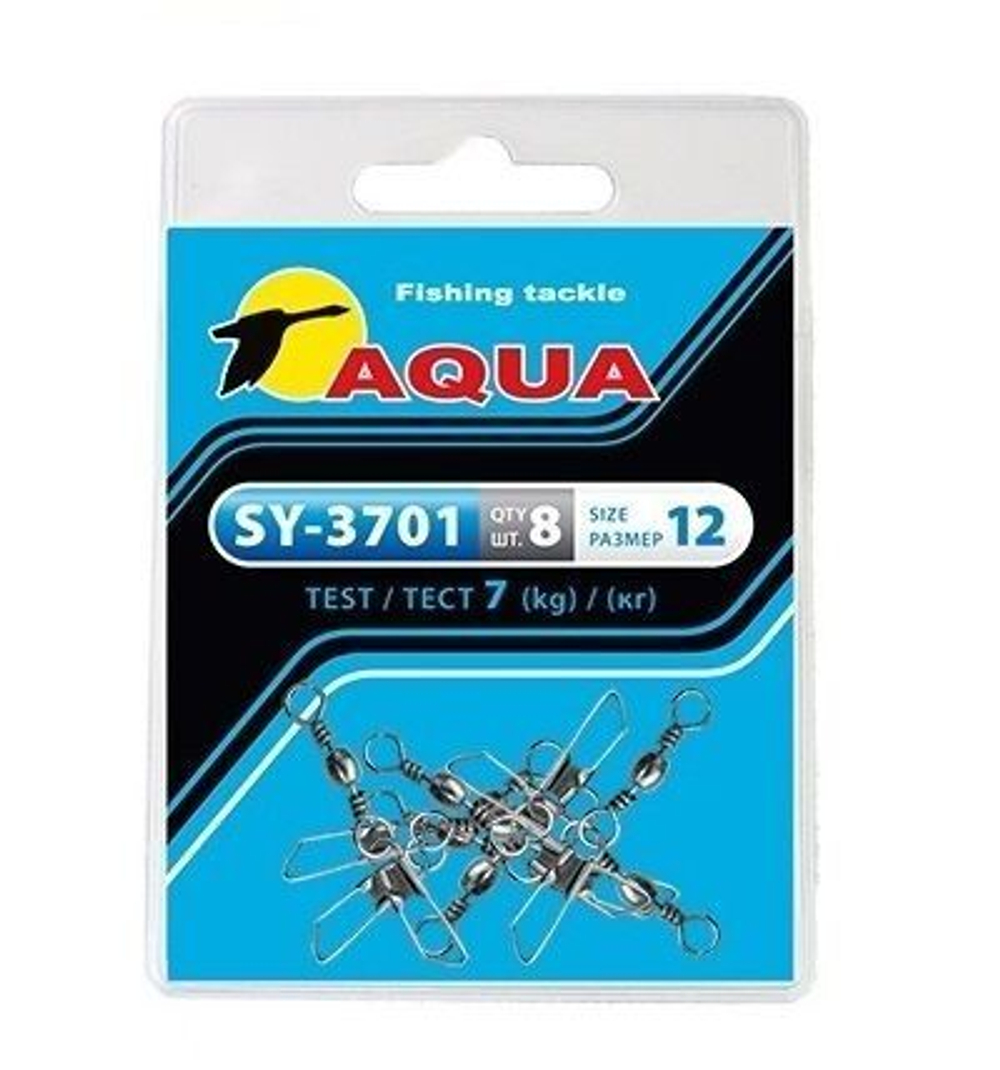 Карабин с вертлюгом для рыбалки SY-3701 №09 (упк. 8 шт.)