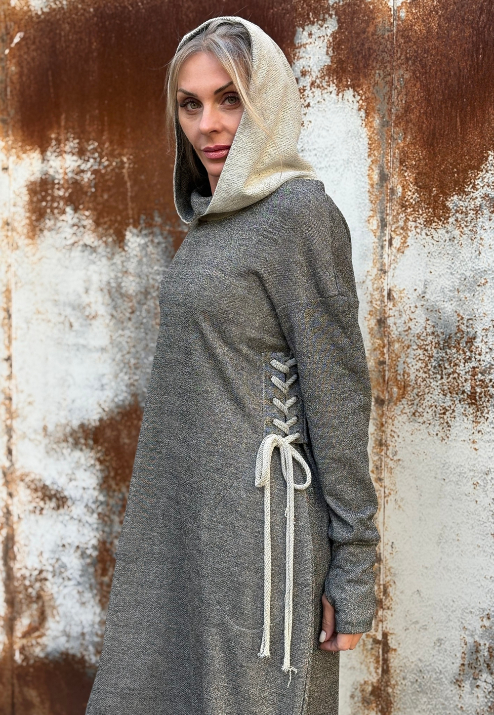 Платье Assasin / oversize/ металик