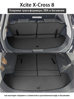 Коврики-трансформеры ЭВА в багажник для Xcite X-Cross 8 (24-н.в.)