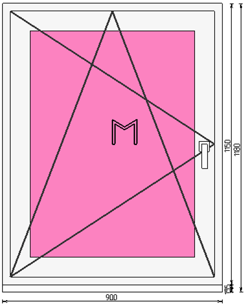 Пластиковое окно 1150 х 900 ТермА Эко + Москитная сетка
