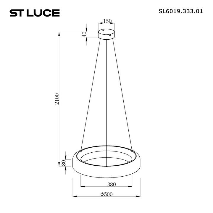 Подвесной светодиодный светильник ST Luce Foray SL6019.333.01