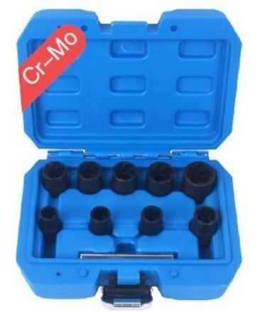 Набор головок-экстракторов для поврежденных болтов и гаек, 3/8''10пр. (10, 11, 12, 13, 14, 15, 16, 17, 19мм), в кейсе RockForce##Rock FORCE RF-910U2