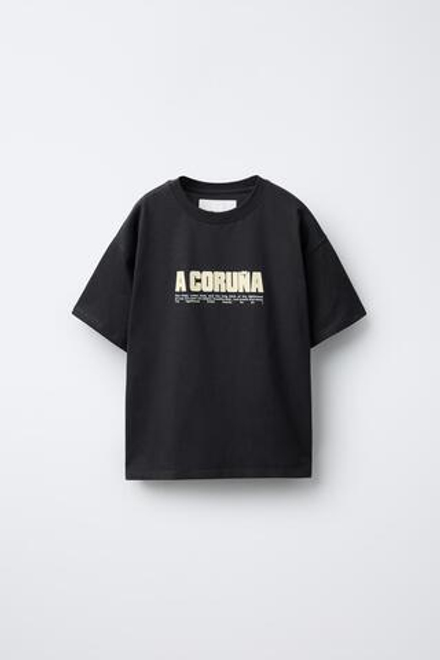 ZARA ФУТБОЛКА "CORUÑA CITY", АНТРАЦИТОВО-СЕРЫЙ