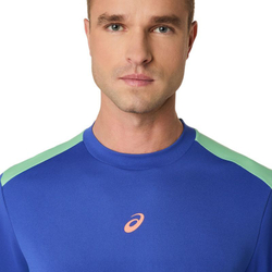 Мужская теннисная футболка Asics Padel Court Short Sleeve - dark cobalt/menthol