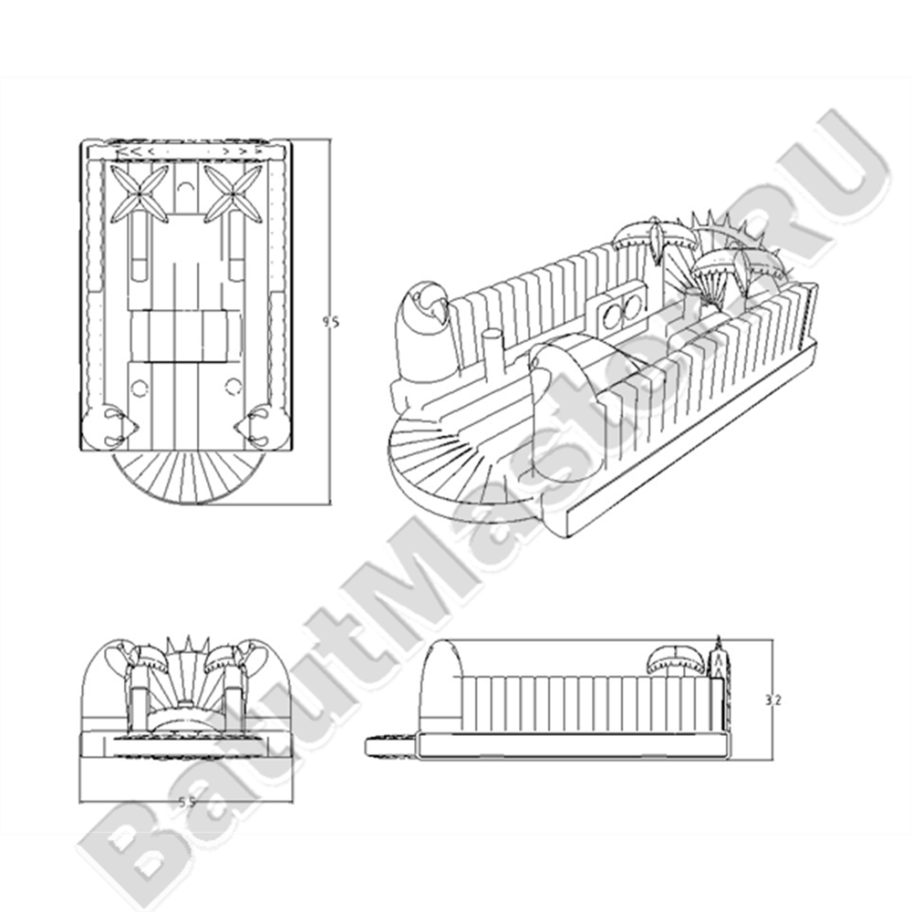 Коммерческий надувной батут "Попугай 2"