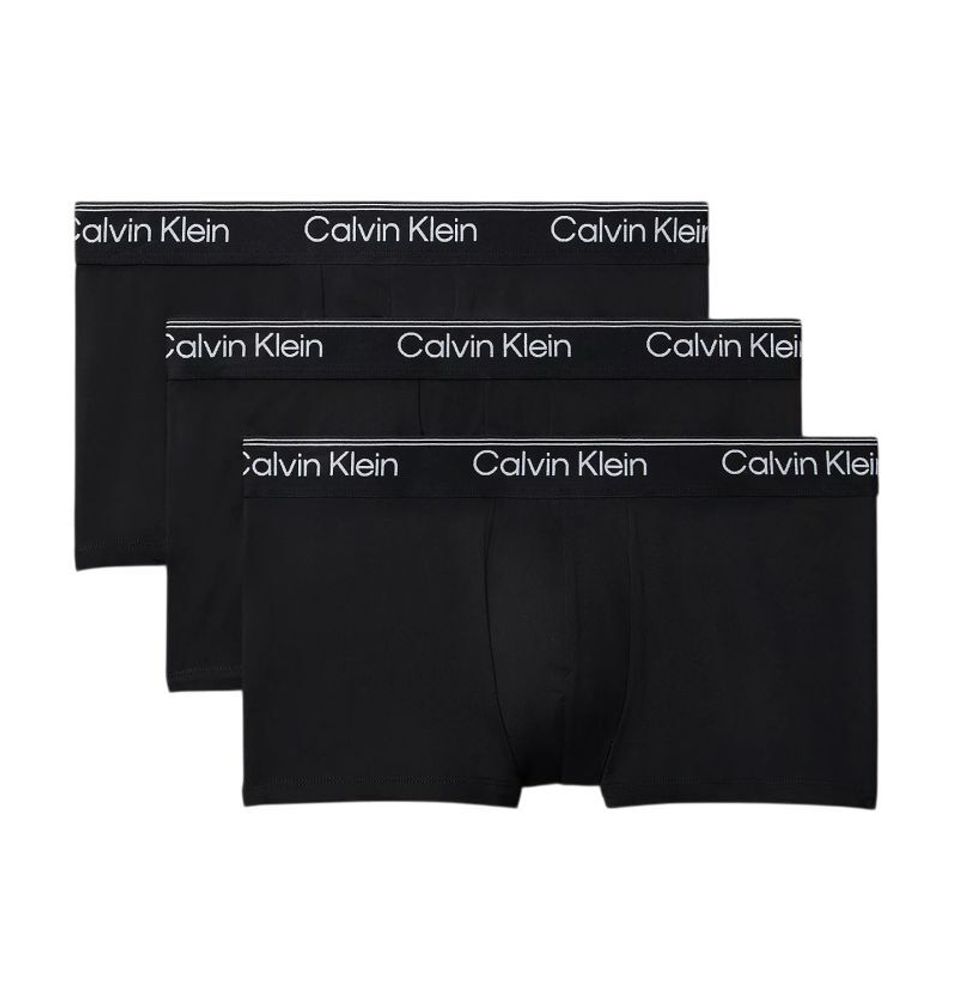 Мужские спортивные боксеры Calvin Klein Low Rise Microfiber 3P - black/black/black