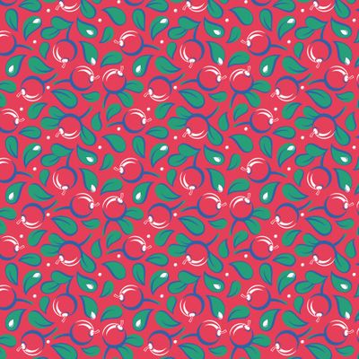 Лесные ягоды, брусника на красном