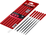 ЗУБР Мастер набор надфилей 6 шт 160 мм, в чехле, с ручками