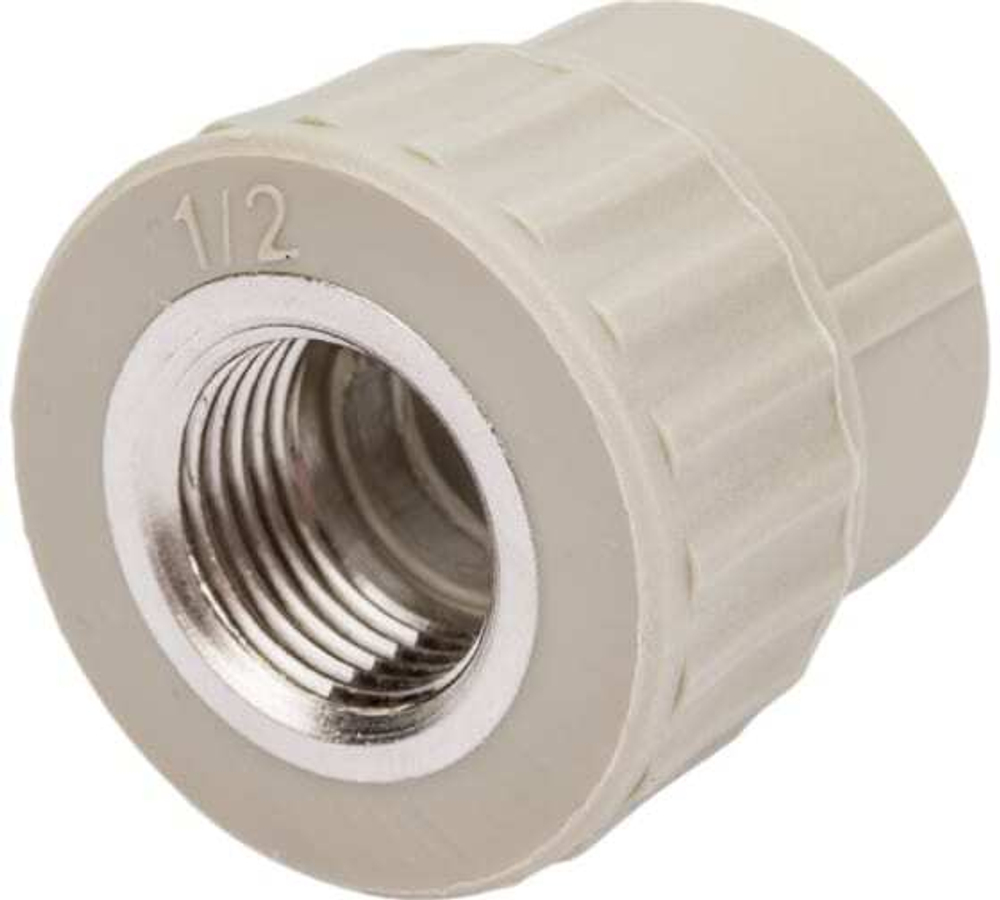 Муфта комб.вн.резьба 25*1/2" серый 10935