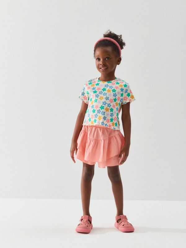 Юбка-шорты с воланом 