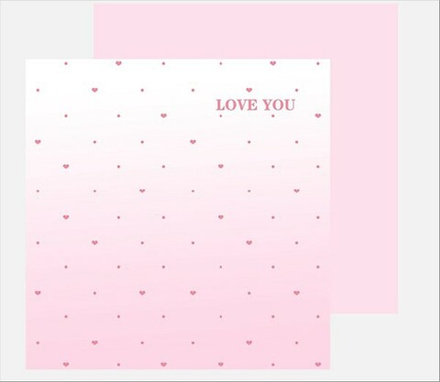 ЛИСТ "Love you" 52x53см/20шт (Светло-розовый)