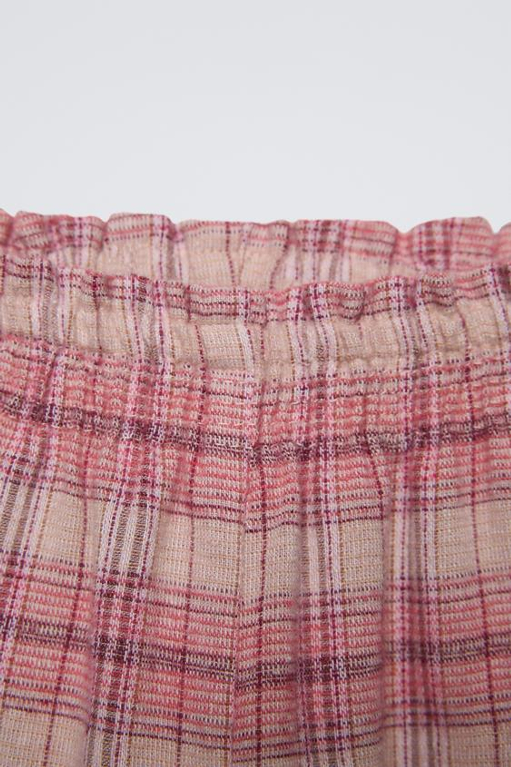 ZARA БРЮКИ В КЛЕТКУ, РОЗОВЫЙ