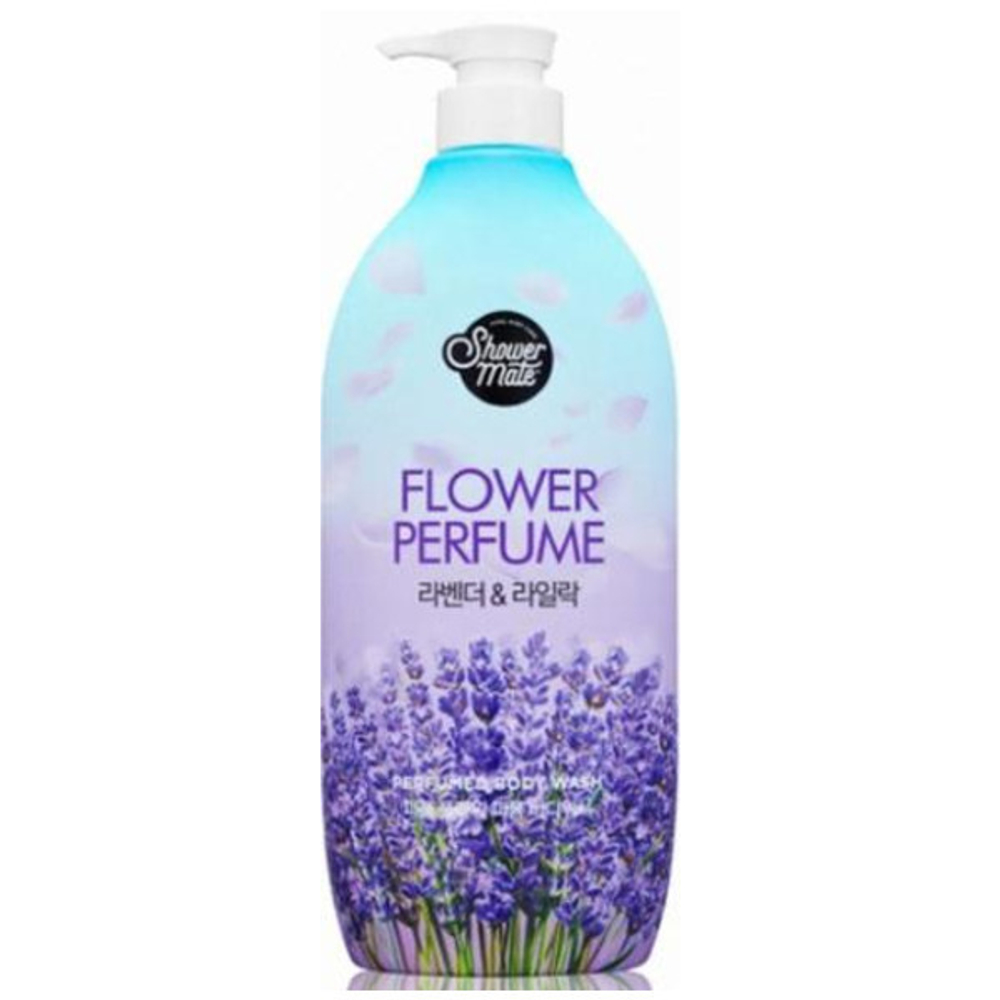 KeraSys Гель для душа «лаванда» Shower mate flower perfume purple flower  900мл.