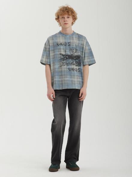 Мужская Футболка Field Of Daisies Tartan