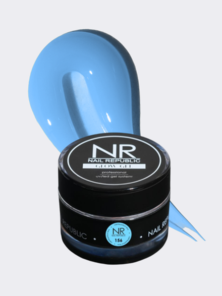 NR Gel Glow - Гель для моделирования №156 голубой, 15 гр
