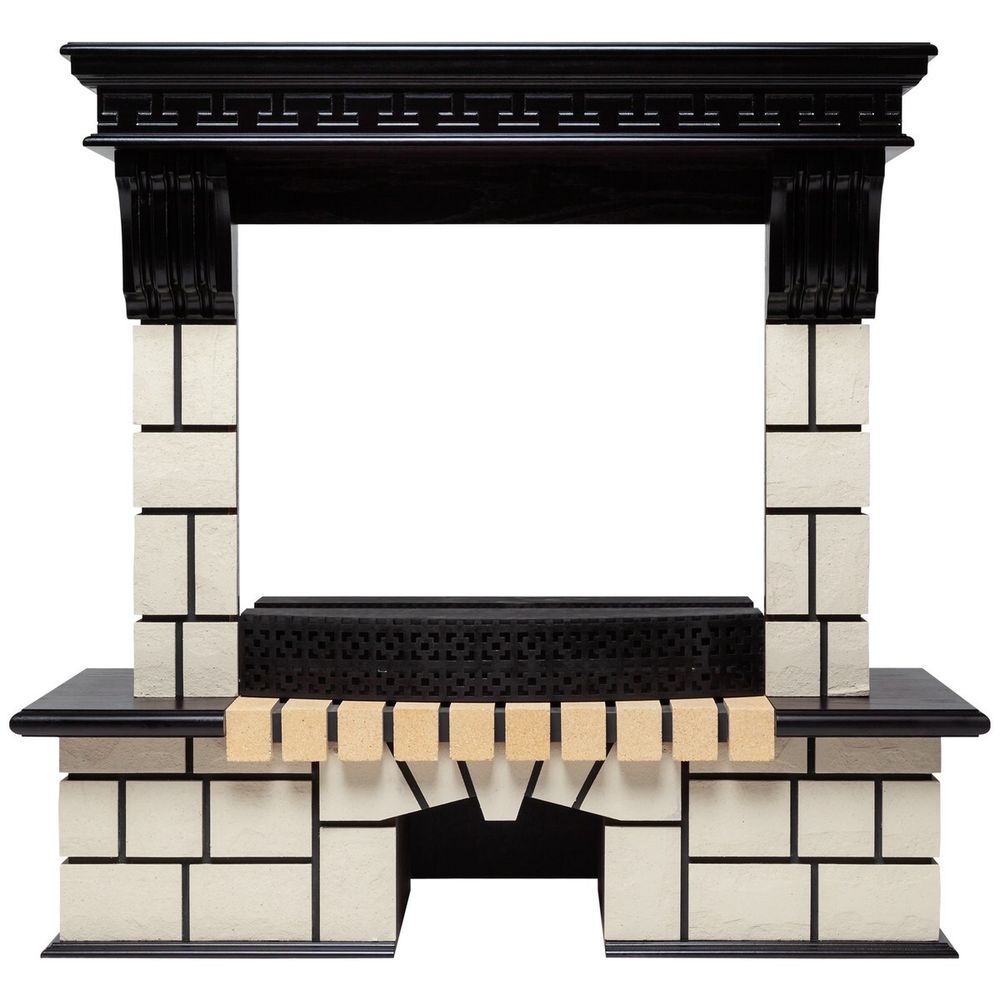 Портал каминный из МДФ RealFlame Stone AO античный дуб, подходит под очаги Sparta Led, Evrika Led, Firestar 25,5 3D и Firefield 25 S IR S IR