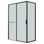 Боковая стенка Grossman Style 200.K33.05.100.21.02 (100х195) черный матовый,стекло шиншилла, 1 место