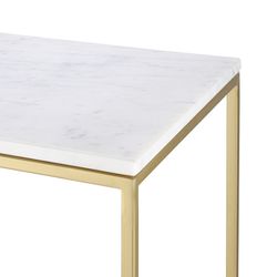 Набор из 2-х столиков Mayen Gold, белые/золотистые