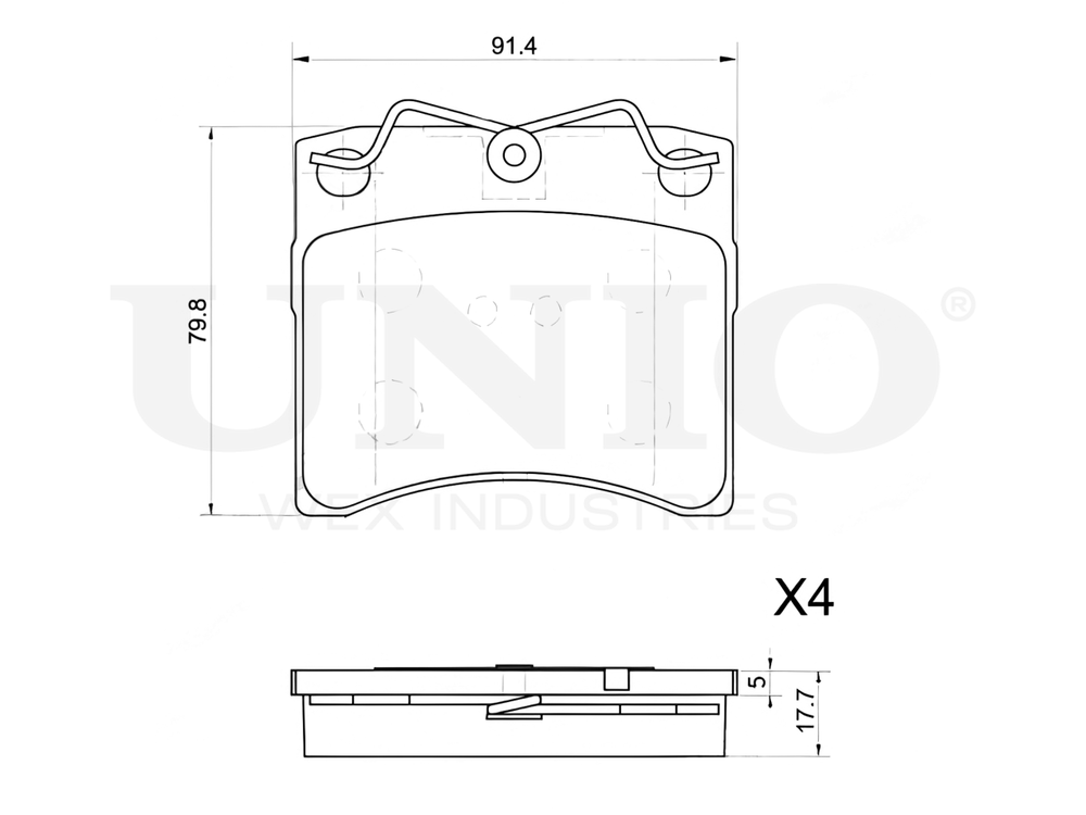 Колодки тормозные диск. передние UNIO BRP-20455