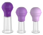 Набор из 3 мини помп-присосок для груди Nipple Enhancer Set (Цвет: фиолетовый)