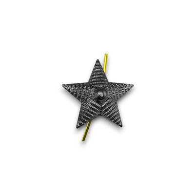 Звезда На Погоны 20 мм Рифленая Черная