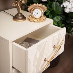 Тумба Арт Колор leaves Классик Голд Кремовый белый