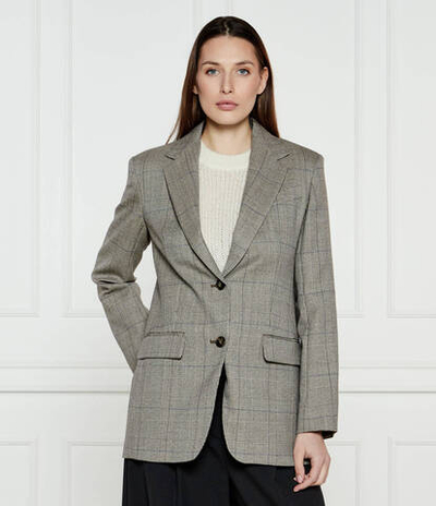 Хлопковый пиджак BURGOS Weekend MaxMara - коричневый(150411016)