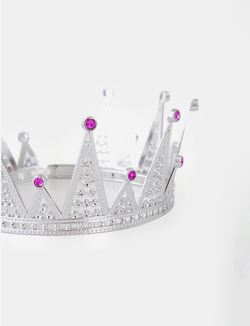 Корона королевы для девочки, цвет серебряный