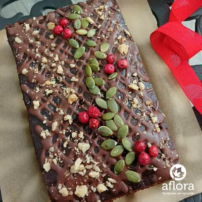 Фотография Кекс шоколадно-медовый с орехами и сухофруктами МАКСИ / 350 гр купить в магазине Афлора