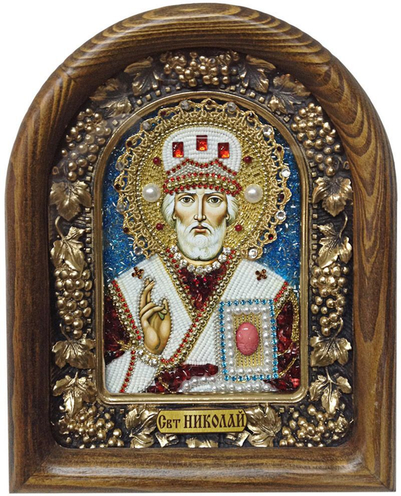 Икона Николай Чудотворец бисер